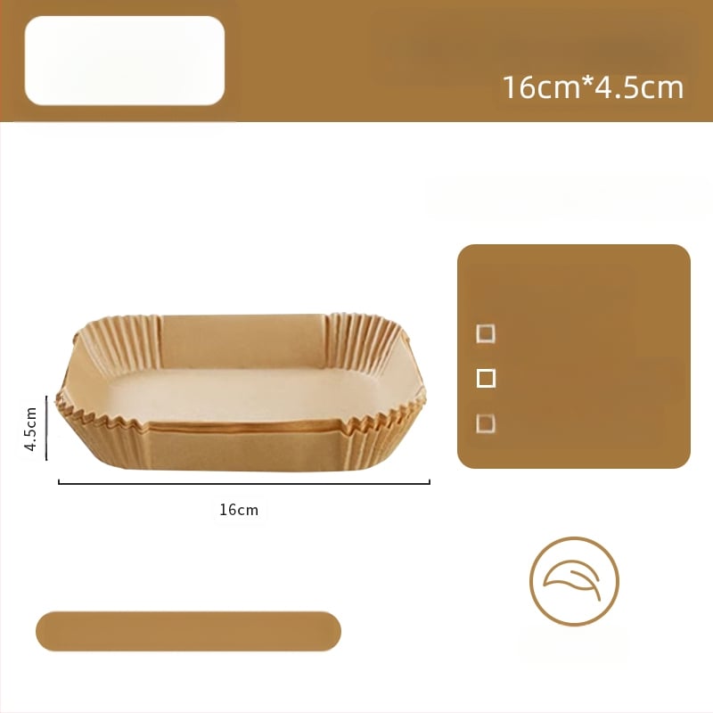 Kvadatinis silikoninis kepimo popierius oro fritezei, storesnis, riebalų sugeriantis, kepimui