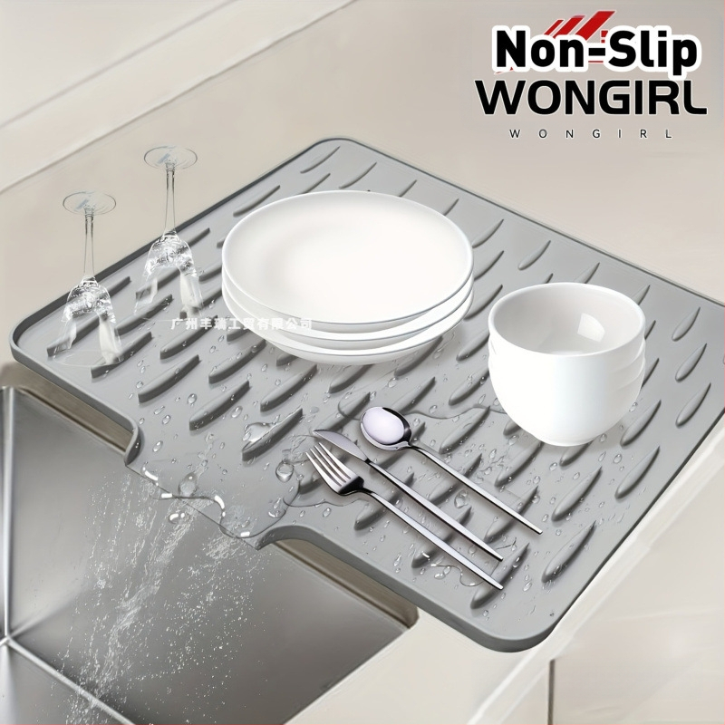 Virtuvės kilimėlis neslidus, atsparus karščiui silikoninis drenažo kilimėlis, storintas darbo paviršius