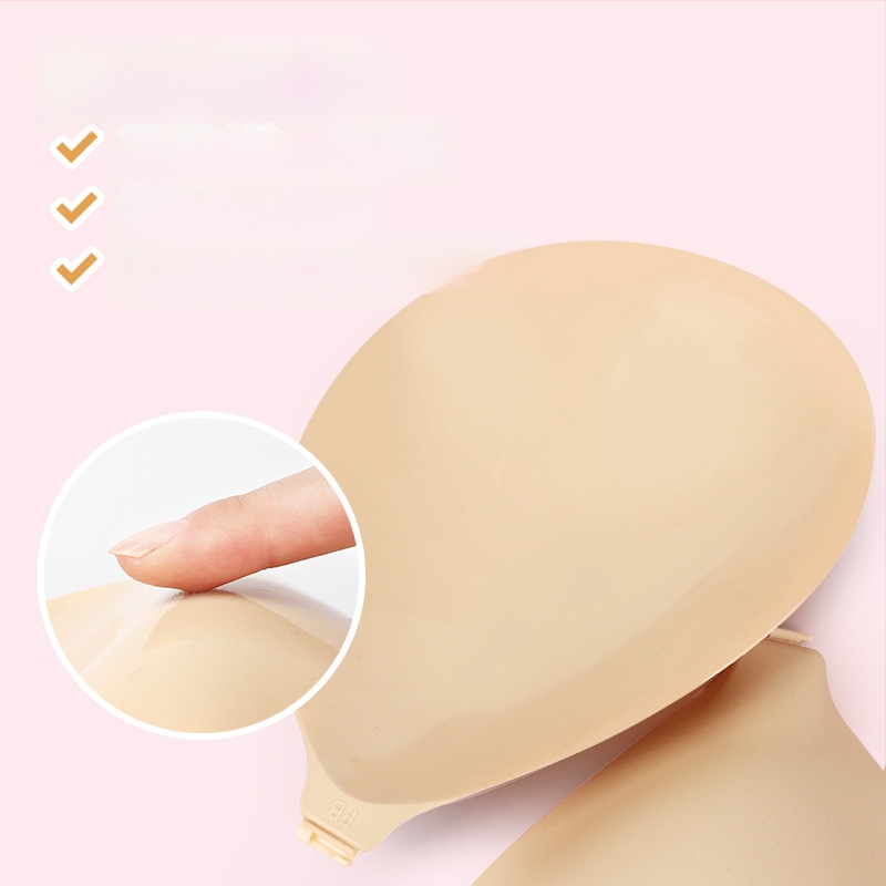 Σιλικόνη επένδυση στήθους push-up, λεπτή, γυαλιστερή επιφάνεια, στρογγυλό σχήμα θηλής, αόρατη και χωρίς ίχνη