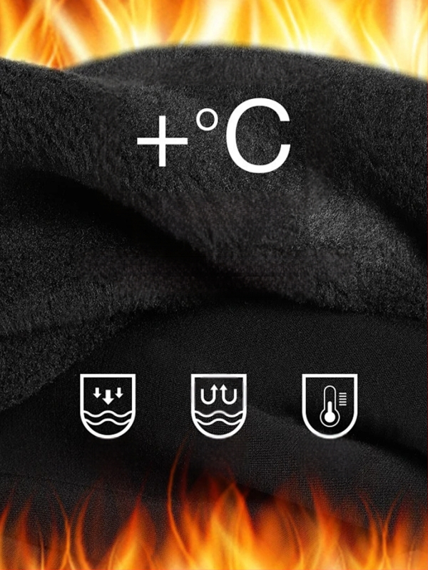 Ανδρικό χειμερινό σετ αθλητικών ρούχων για τρέξιμο και πεζοπορία με φλίς εσωτερικά – Θερμικό βασικό στρώμα, γρήγορο στέγνωμα, Πολυεστέρας/βινυλόν 91–95%, επένδυση από λινό 91–95%