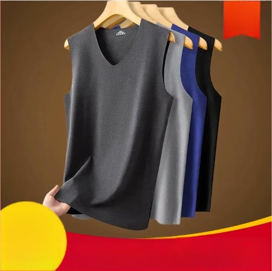 Vyrinė poliesterio šilta liemenė su V kaklu, pagrindinis sluoksnis, vieno sluoksnio, vidutinio storio 161-180 g/m²