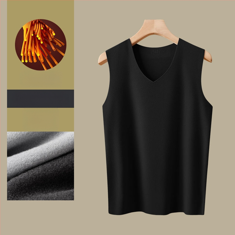 Vyrinė poliesterio šilta liemenė su V kaklu, pagrindinis sluoksnis, vieno sluoksnio, vidutinio storio 161-180 g/m²