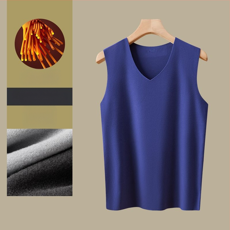 Vyrinė poliesterio šilta liemenė su V kaklu, pagrindinis sluoksnis, vieno sluoksnio, vidutinio storio 161-180 g/m²