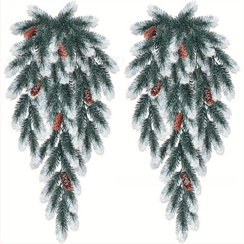 Χριστουγεννιάτικη διακόσμηση τοίχου με τεχνητές βελόνες πεύκου και κώνοι; Υλικό: Πλαστικό; Τέχνη: Άλλο; Ποικιλία: Άλλο