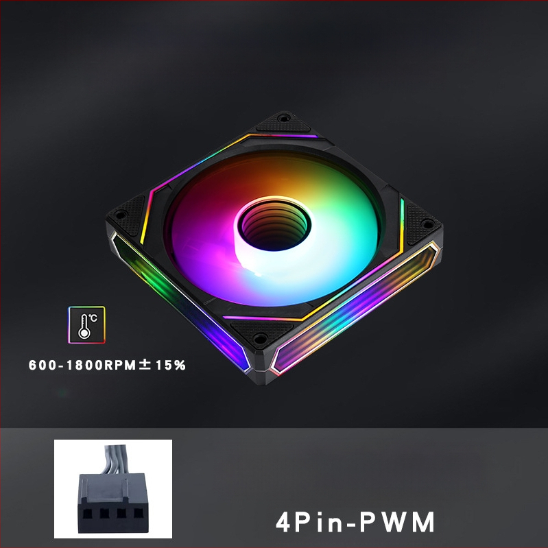 Ανεμιστήρας ψύξης CPU, 4-Pin PWM, υδραυλικό ρουλεμάν, αθόρυβος, 600-1800 RPM, μοντέλο 12025