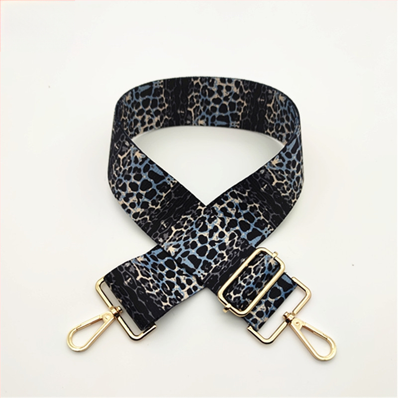 Leoparda printa plecu siksna – plaša nomaināma gara plecu siksna sievietēm somām un skolām somām, poliesters, pavasaris 2024