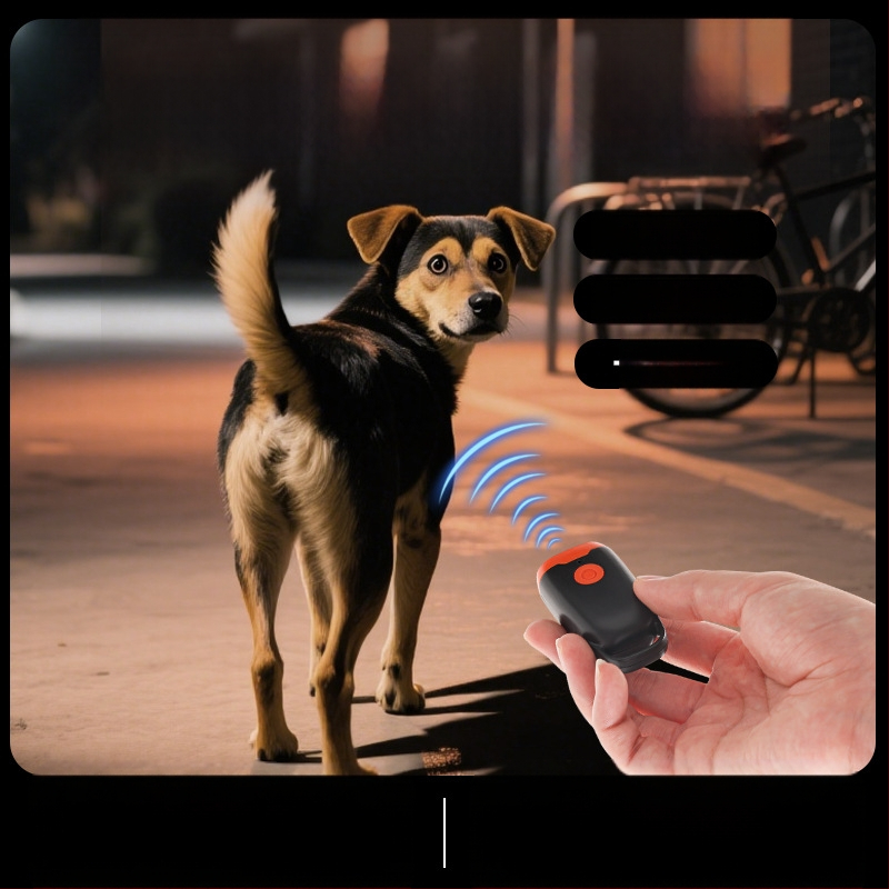 Dexin υπερηχητικός απωθητής σκύλων – ισχυρός με μακρινή εμβέλεια εκπαίδευσης για εξωτερική χρήση και προσωπική προστασία; πλαστική κατασκευή; καθολική χρήση.