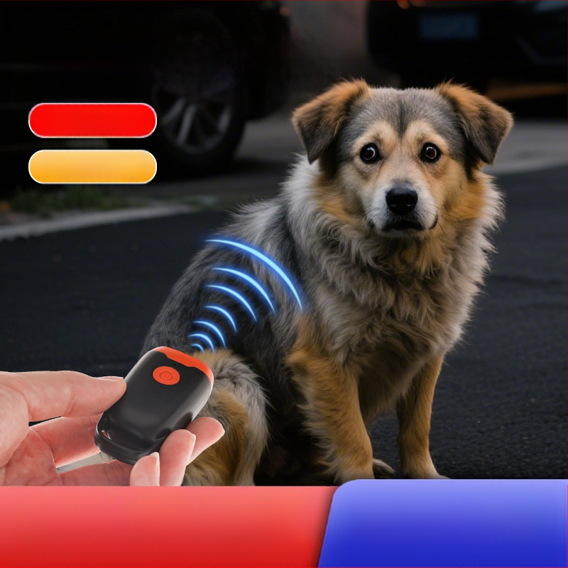 Dexin υπερηχητικός απωθητής σκύλων – ισχυρός με μακρινή εμβέλεια εκπαίδευσης για εξωτερική χρήση και προσωπική προστασία; πλαστική κατασκευή; καθολική χρήση.