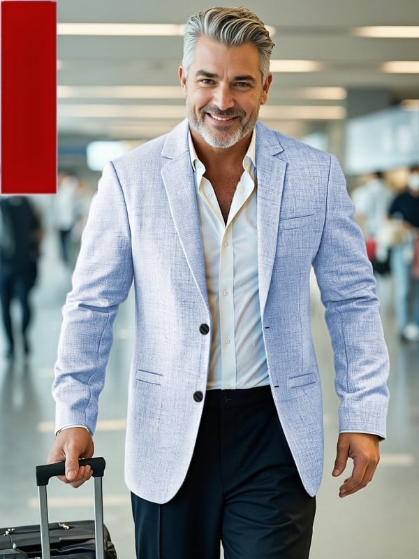 Ανδρικό πουκάμισο casual δυτικού στυλ, Slim Fit, Turn-Down Γι Καλάρο, Single-Breasted, Μονόχρωμο μοτίβο, Ύφασμα πολυεστέρα-βισκοζη 65%/35%, Επένδυση πολυεστέρα, Μακριά μανίκια, Τσέπη με 3D patch