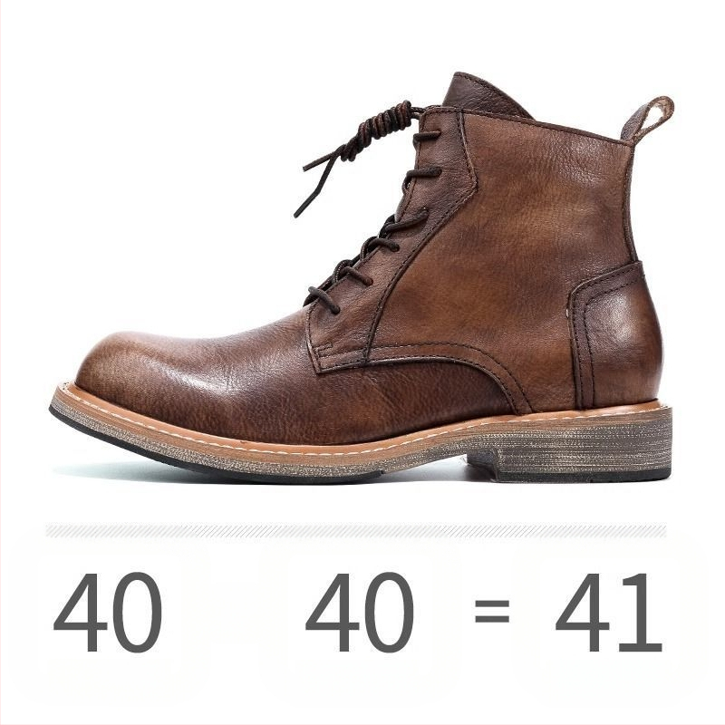 Δερμάτινα μποτάκια σε Κορεάτικο στυλ με μεσαίο ύψος και φαρδιά σόλα, επάνω από microfiber δέρμα, εσωτερικό και πάτος microfiber, ανδρικά