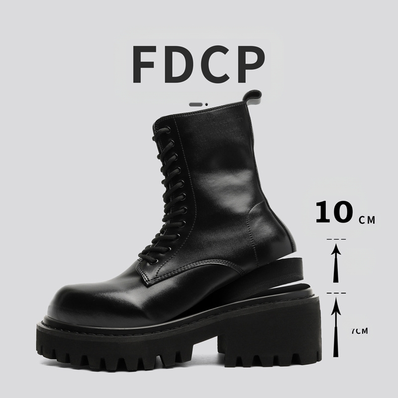 Vīriešu Martins zābaki, apaļš purns, gumijas zole, augšdaļa un iekšpuse: Super Migration, ikdienas stila 23394-K