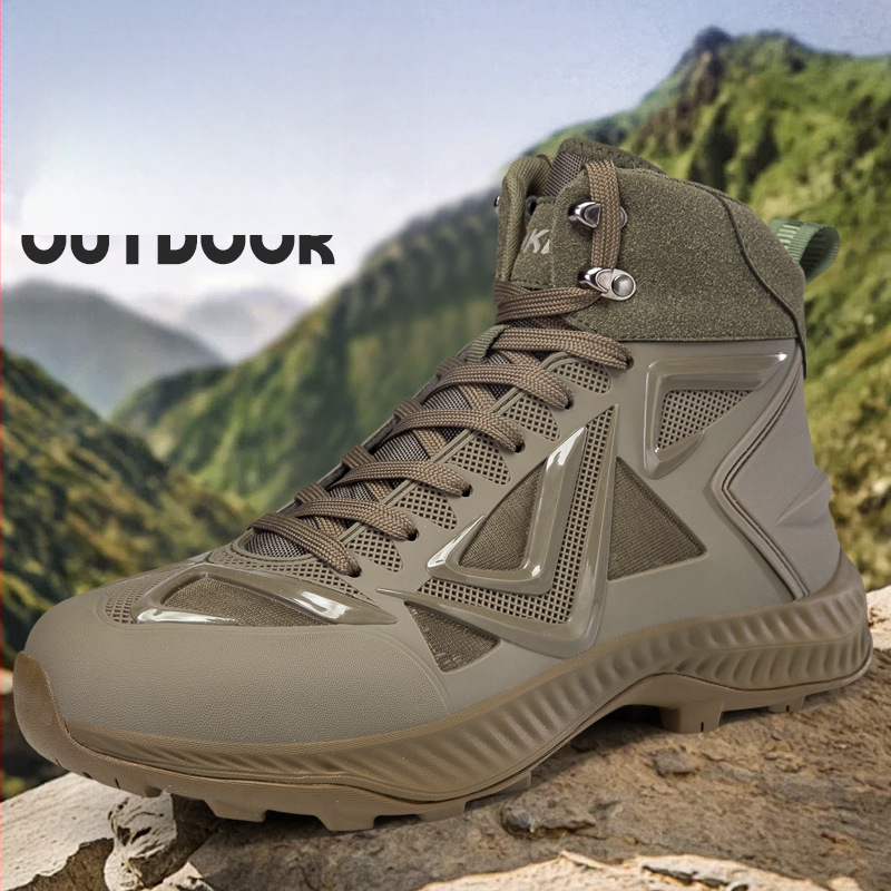 Lauko žygio batai, neslidus gumos padą, aukštas viršūnės TPU+tinklas, cementuota pada, priekinis raištelis