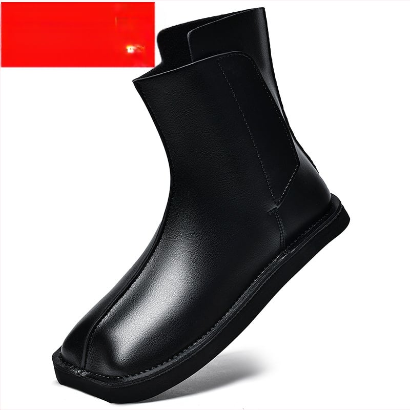 Ανδρικά μποτάκια Chelsea για φθινόπωρο/χειμώνα, PU επάνω μέρος, στρογγυλή μύτη, αντιολισθητική σόλα, συγκολλημένη σόλα, στυλ Martin, pull-on, μέγεθος 47