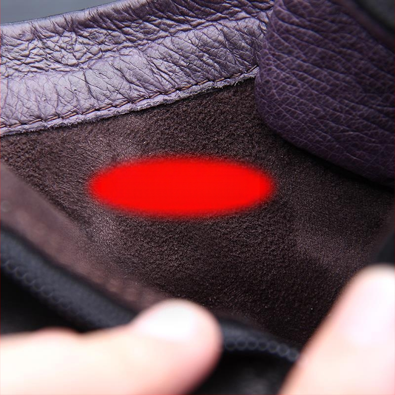 Ziemas vīriešu kurpes no īstas ādas ar mākslīgu īsu pūka oderi, gumijas zole, augsts potītes stils Chelsea