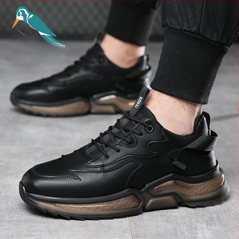 Ανδρικά loafers από γνήσιο δέρμα με σόλα EVA, στρογγυλή μύτη, κορδόνια