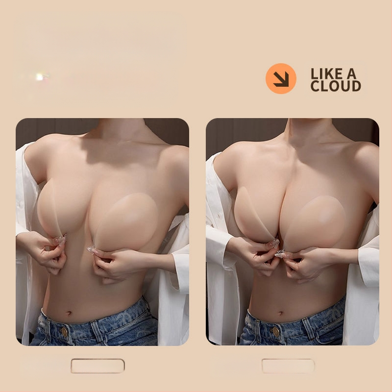 Καλύμματα Θηλών Σιλικόνης - Ανυψωτικά, Αόρατα, Χωρίς Ραφές, Παχύτερο, Κυκλικό Σχήμα