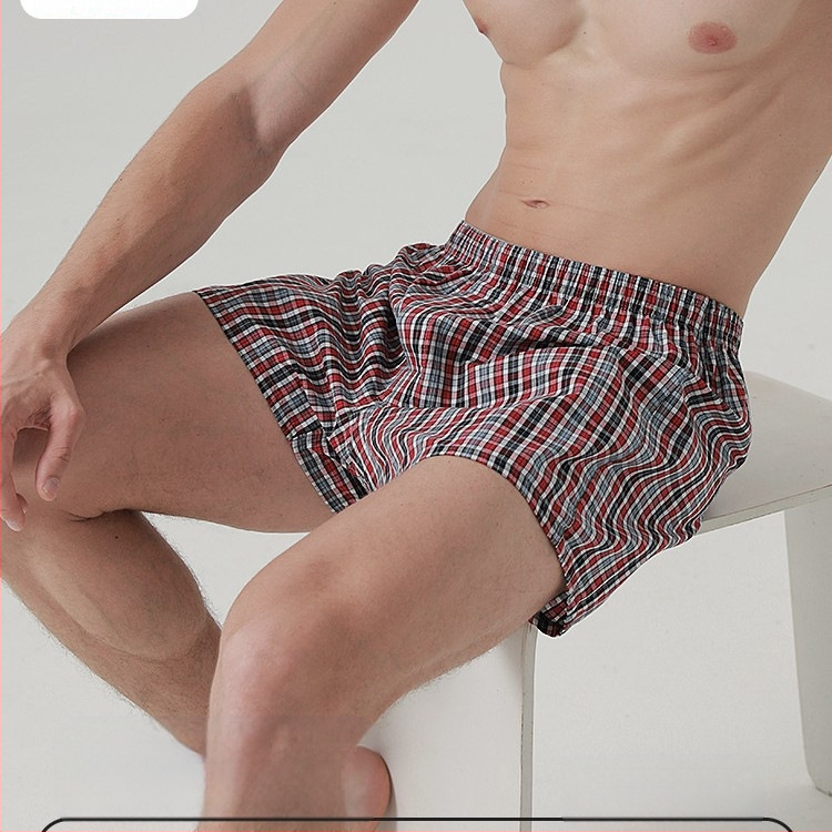 Ανδρικά μποξέρ σορτς από βαμβάκι, χαλαρή εφαρμογή, μεσαία μέση и επένδυση στην περιοχή καβάλ πάνω από 95% βαμβάκι, για άνοιξη