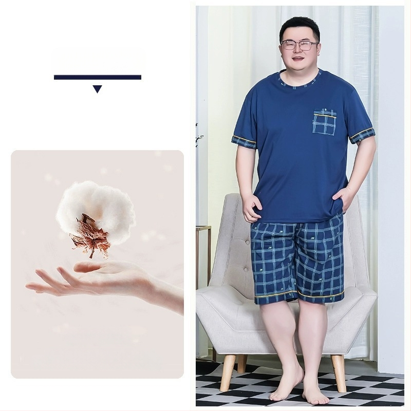 Pižama iš 100% medvilnės, ultra plona, su apvaliu kaklo iškirpte, vasaros namų drabužiai