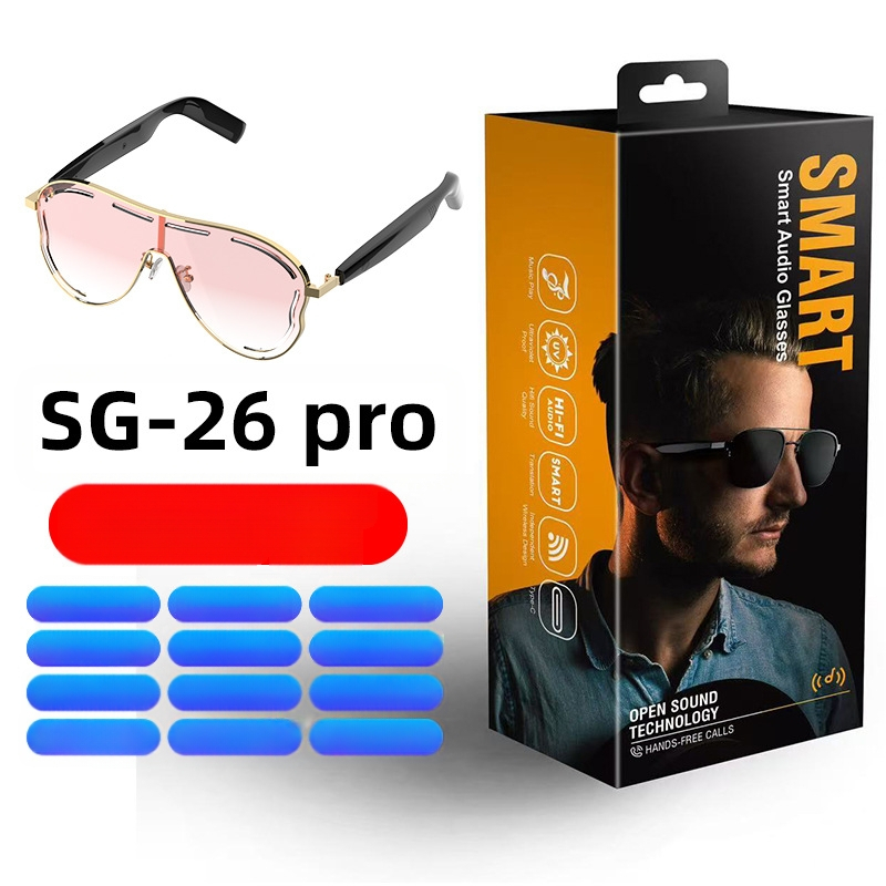 Γυαλιά Bluetooth με AI, φωνητικός έλεγχος, εξαιρετικά μεγάλη διάρκεια μπαταρίας, χαμηλή καθυστέρηση για παιχνίδια, Bluetooth 5.0, αδιάβροτα