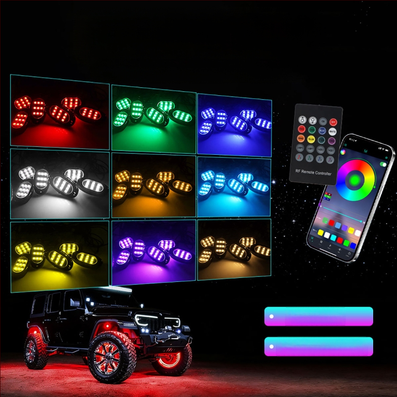 Αυτοκινητικό LED ambient φωτιστικό κάτω από το αμάξωμα με έλεγχο μέσω εφαρμογής — 12V, καθολική συμβατότητα, μοντέλο qfd152