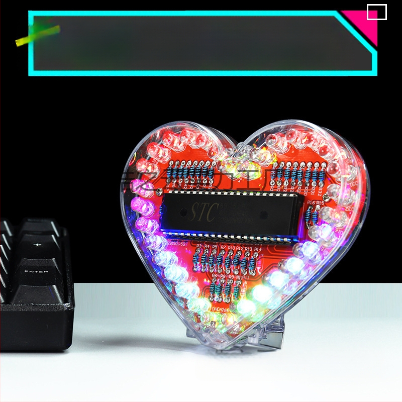 Ηλεκτρονικά Υλικά – DIY κιτ LED σε σχήμα καρδιάς και ροή φωτός, 7 χρώματα LED; Κωδικός προϊόντος akNGKSbD, Μάρκα Domestic Brand, Μοντέλο 1