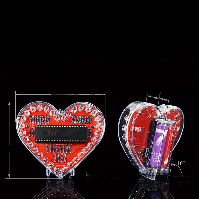 Ηλεκτρονικά Υλικά – DIY κιτ LED σε σχήμα καρδιάς και ροή φωτός, 7 χρώματα LED; Κωδικός προϊόντος akNGKSbD, Μάρκα Domestic Brand, Μοντέλο 1