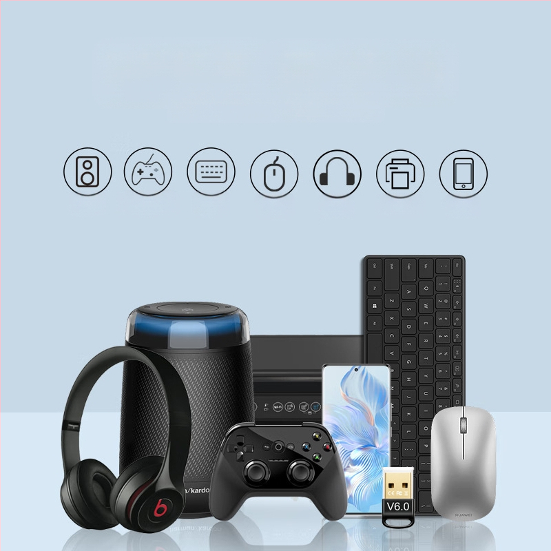 Bluetooth USB 6.0 adapter (USB interfész, Plug-and-Play, 3 Mbps átviteli sebesség, 20 m hatótávolság)