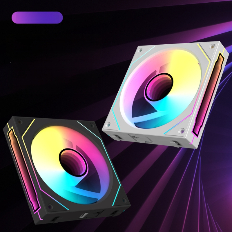 Ανεμιστήρας κιβωτίου PC με ARGB φωτισμό (5V 3-pin), υδραυλικό ρουλεμάν, 1800 RPM, θόρυβος 30 dB, ABS περίβλημα