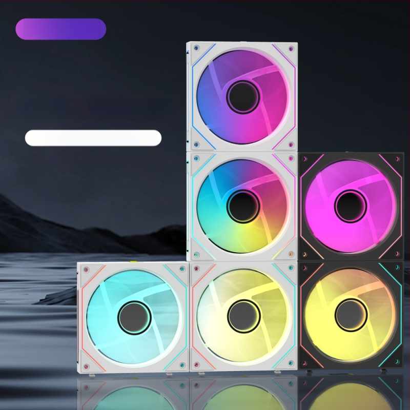 Ανεμιστήρας κιβωτίου PC με ARGB φωτισμό (5V 3-pin), υδραυλικό ρουλεμάν, 1800 RPM, θόρυβος 30 dB, ABS περίβλημα