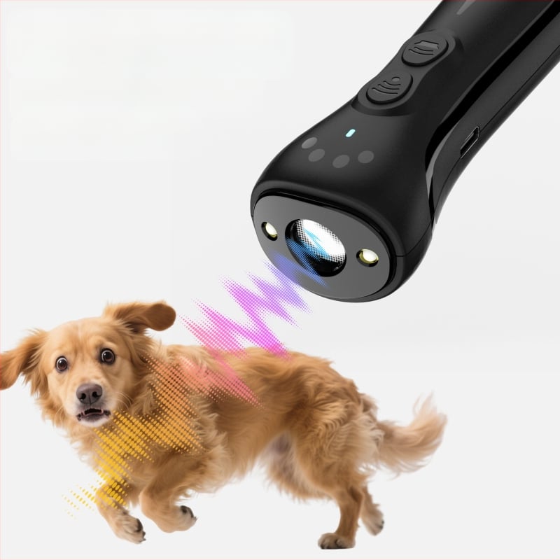 W32 Υπερηχητικός Απωθητής Σκύλων – Αντι-Γαβίσματος, Φορτιζόμενος, Μεταβλητή Συχνότητα, LED Χειρολαβή