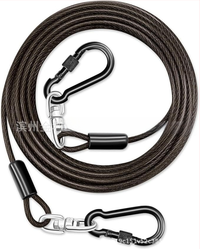 Jinlida неръждаема стомана каишка за домашни любимци с въртяща се халка, тежка за къмпинг на открито, универсално приложение