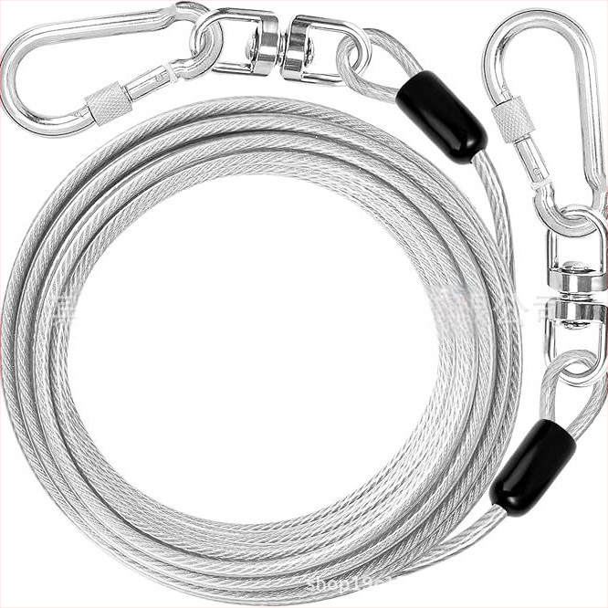 Jinlida неръждаема стомана каишка за домашни любимци с въртяща се халка, тежка за къмпинг на открито, универсално приложение