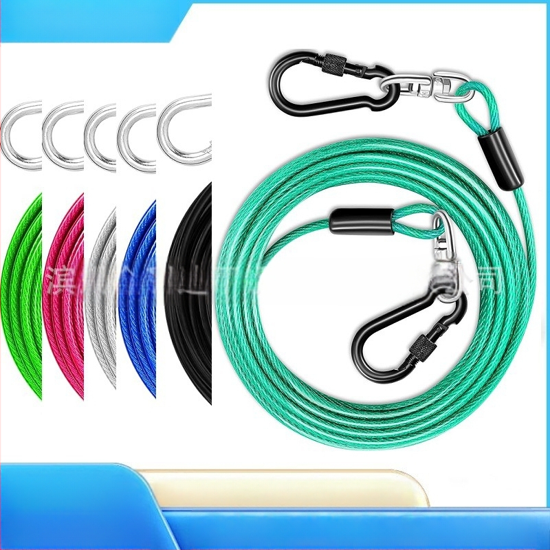 Jinlida неръждаема стомана каишка за домашни любимци с въртяща се халка, тежка за къмпинг на открито, универсално приложение