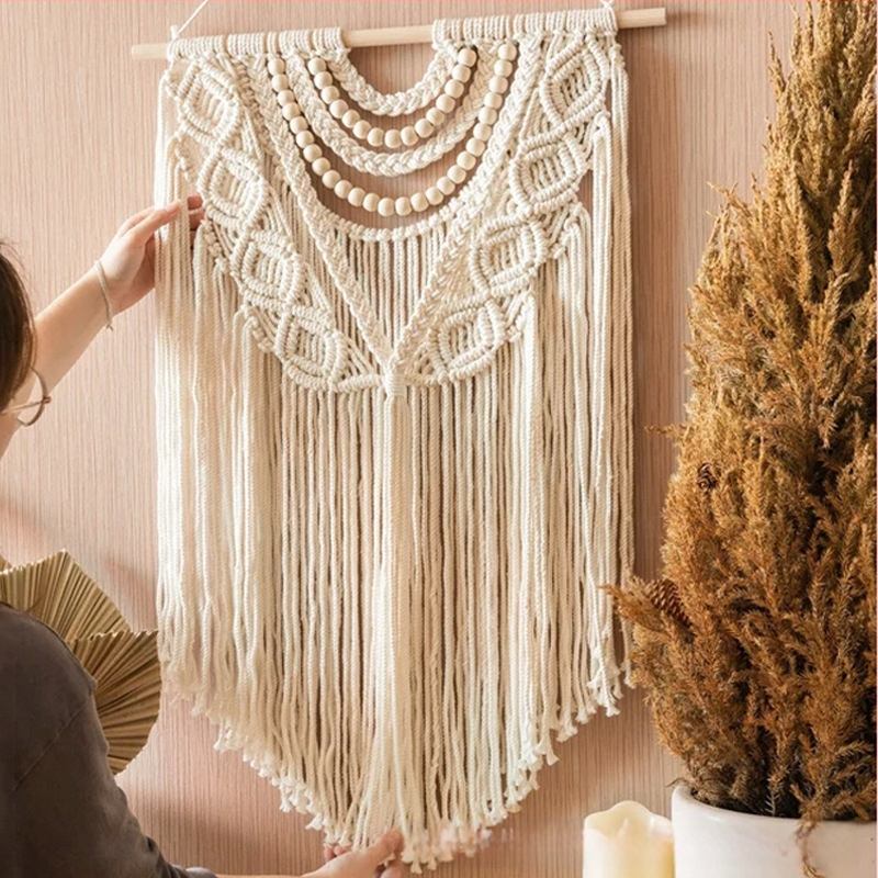 Kézzel szőtt pamut gobelin, ovális alak, csíkos mintázat, alkalmas nappalira, hálószobára és dolgozószobára