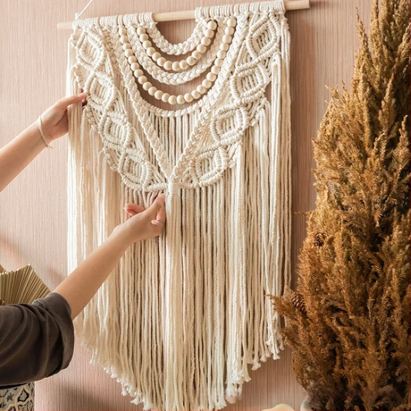 Kézzel szőtt pamut gobelin, ovális alak, csíkos mintázat, alkalmas nappalira, hálószobára és dolgozószobára