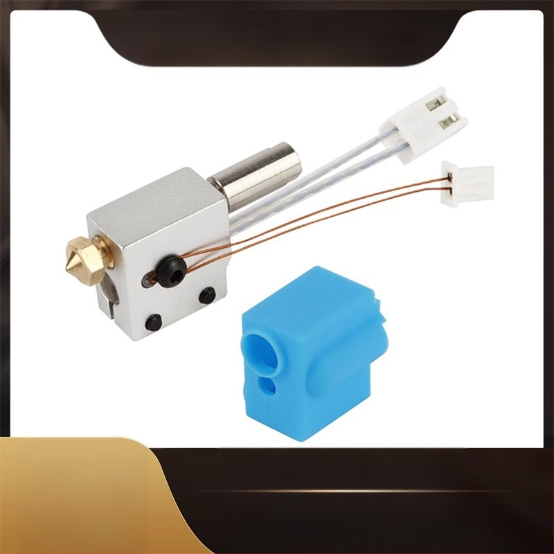 Комплект за гореща глава на 3D принтер: Ратълснейк печатна глава, нагревателна дюза, Volcano нагревателен блок, силиконова маншета