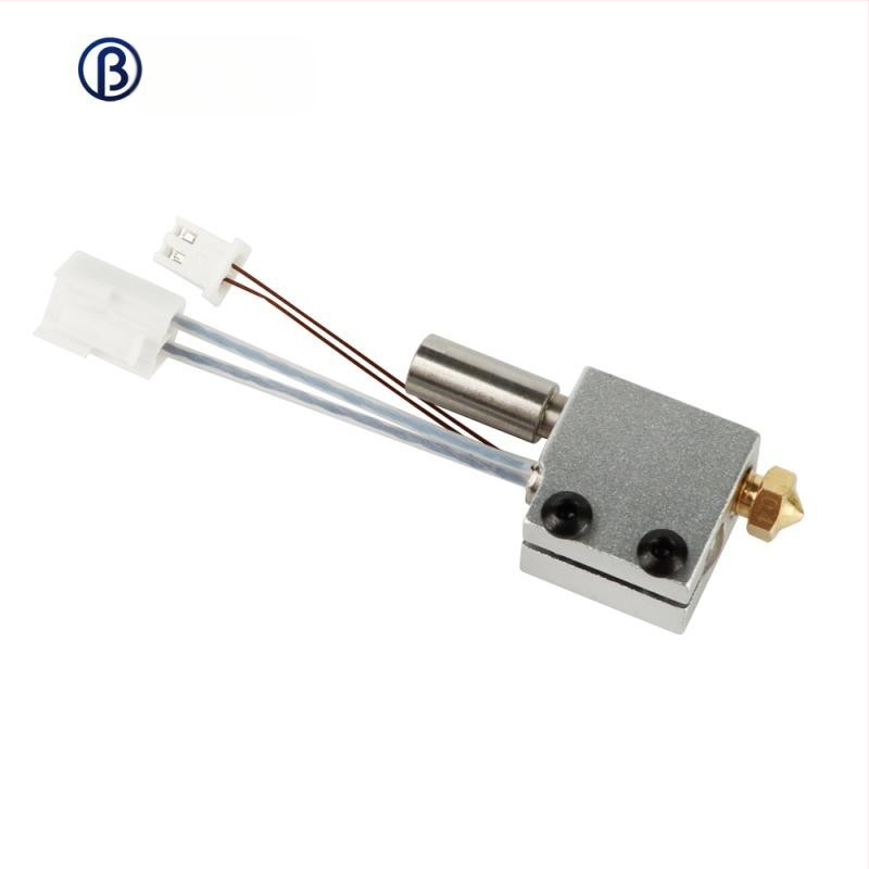 Комплект за гореща глава на 3D принтер: Ратълснейк печатна глава, нагревателна дюза, Volcano нагревателен блок, силиконова маншета