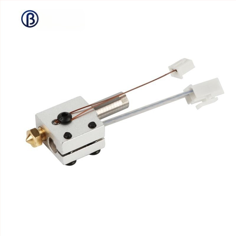 Комплект за гореща глава на 3D принтер: Ратълснейк печатна глава, нагревателна дюза, Volcano нагревателен блок, силиконова маншета