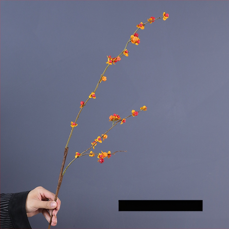 Mākslīgais zieds - Persimmon silikons, vienas zaras, sērija JX-672032, Artisan Spirit