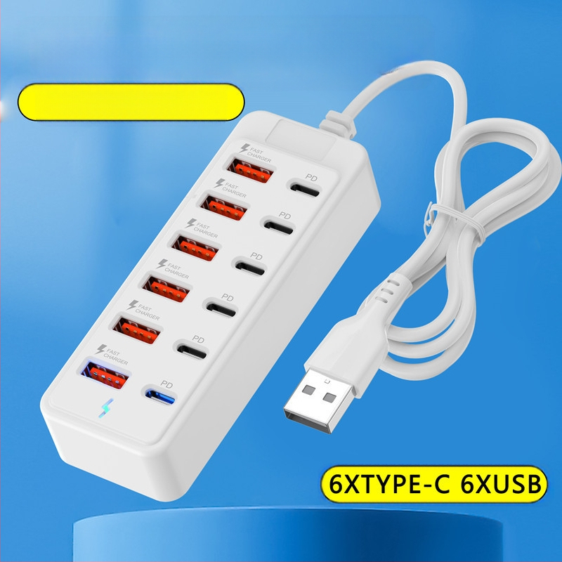 12-в-1 USB/Type-C хъб за прехвърляне на данни и зареждане