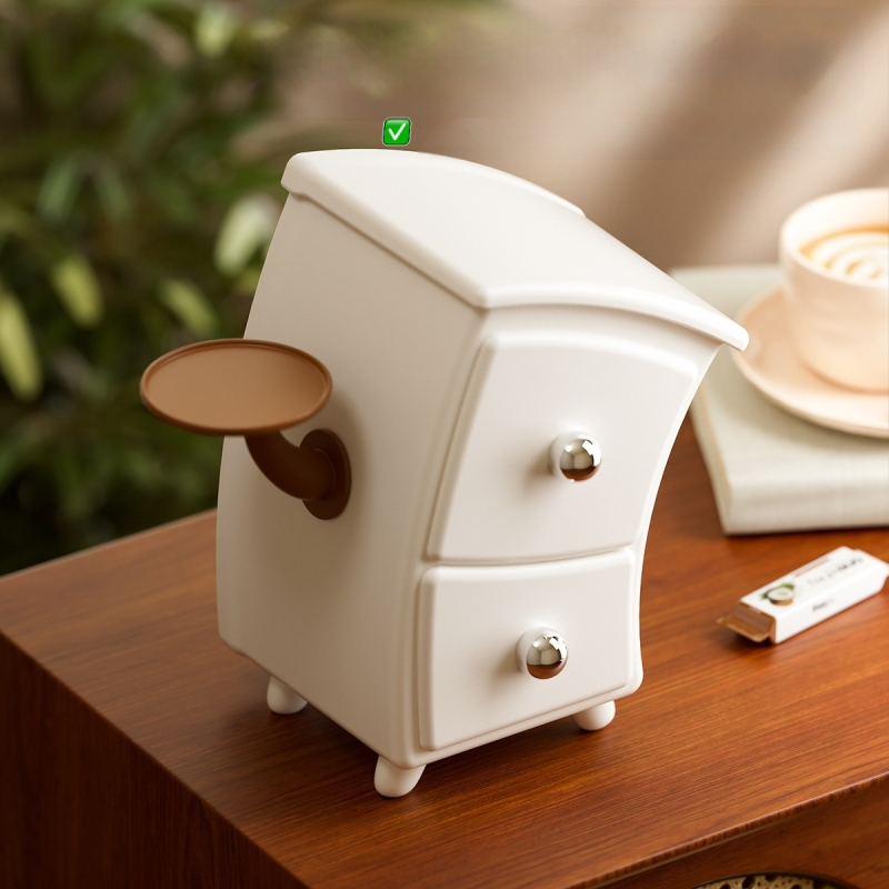 Organizator retro pentru cercei și cosmetice cu compartimente — Dedidun YB2229, material HIPS+PP, imprimare logo, lansare 2025