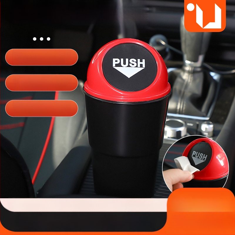 Κάδος απορριμμάτων αυτοκινήτου – πολυλειτουργικός, δημιουργικός, μικρός στρογγυλός πλαστικός κάδος