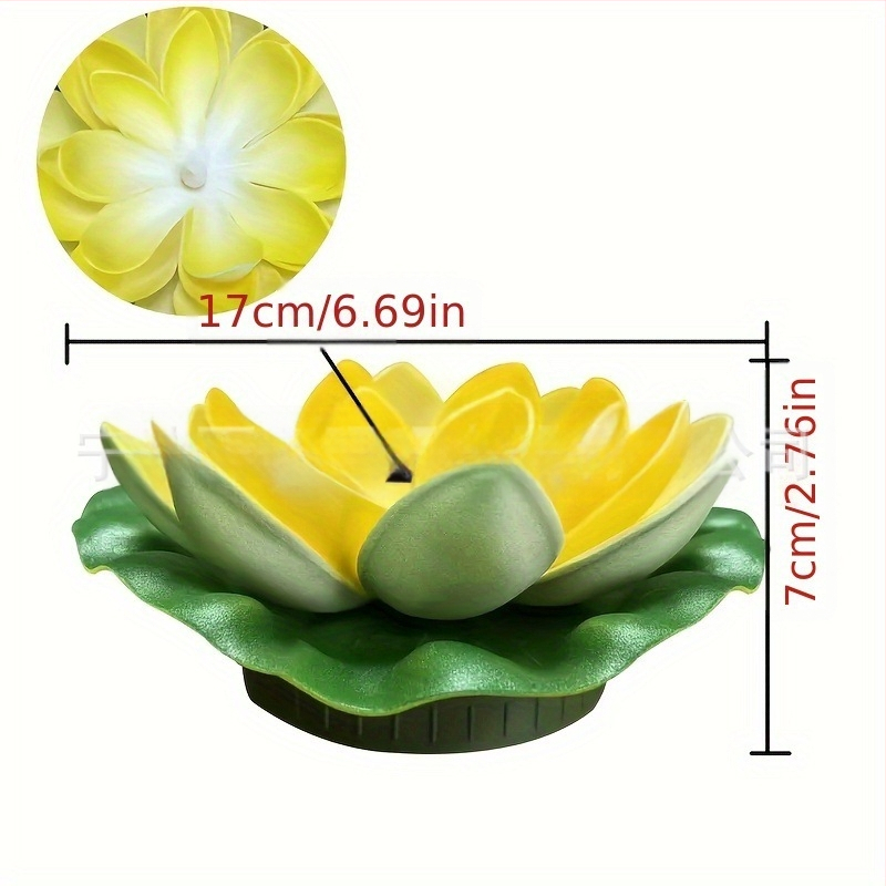 Saulės energijos lotosų lemputė, plūduriuojanti vandens LED lemputė lauko tvenkiniui, indukcinis jungiklis, 1.2V, veikimo laikas 6–12 valandų