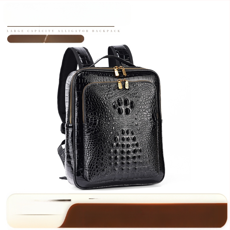 Unisex PU seljakott alligaatori mustriga ärireiside jaoks, mahutavus kuni 20 l, veekindel, sobib 8-tollise sülearvutiga, kumer õlarihm