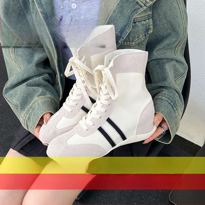 Sieviešu augstās boksa kurpes, vieglas un ērtas, premium sajūta (Augšējais materiāls: Super fiber; Vidējā zole: EVA; Zole: Gumija; Augšējā daļa augstums: Augsts; Aizvērums: Lace up)