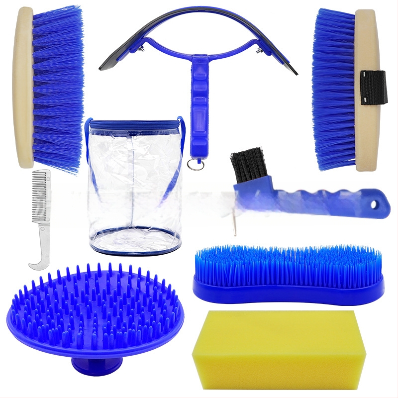 Σετ εργαλείων περιποίησης αλόγου, 8 τεμαχίων, με διαφανή συσκευασία