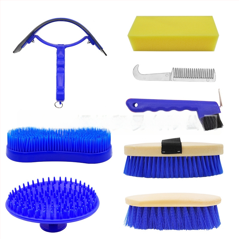 Σετ εργαλείων περιποίησης αλόγου, 8 τεμαχίων, με διαφανή συσκευασία