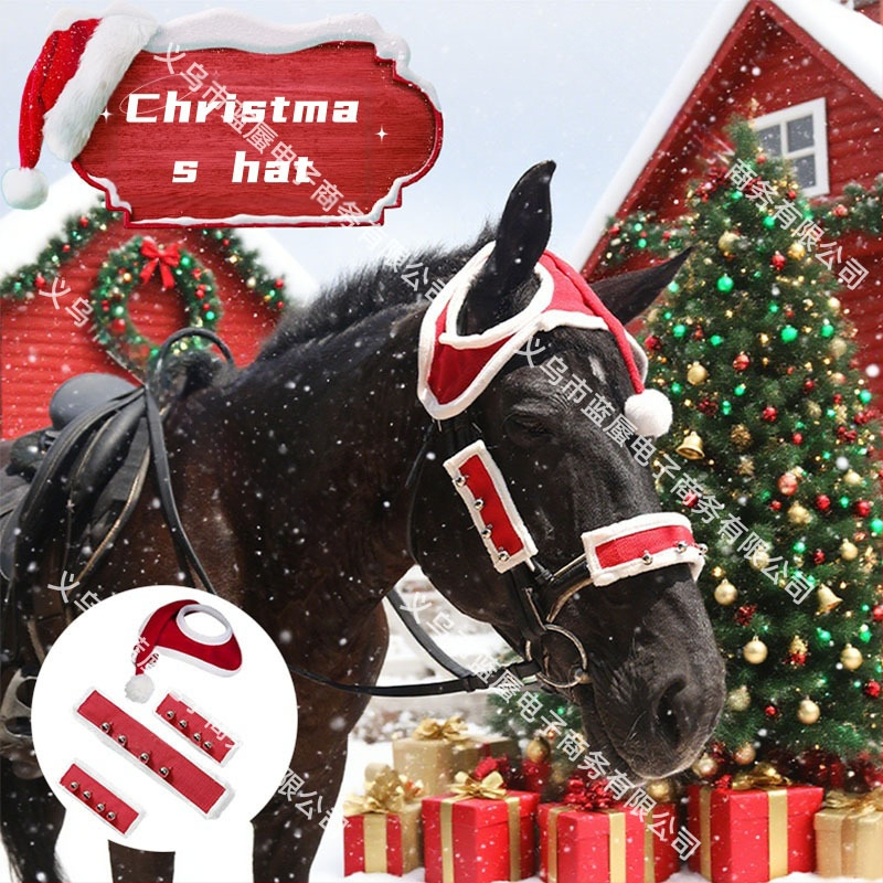 Σετ καπέλο Άγιου Βασίλη για άλογο με μαλλί και κάλυμμα κεφαλής - (Αριθμός προϊόντος: X6; Αντικείμενο: Άλογο; Προέλευση: Zhejiang; Διασυνοριακή εξαγωγή αποκλειστικά: Ναι; Εισαγωγή: Όχι)