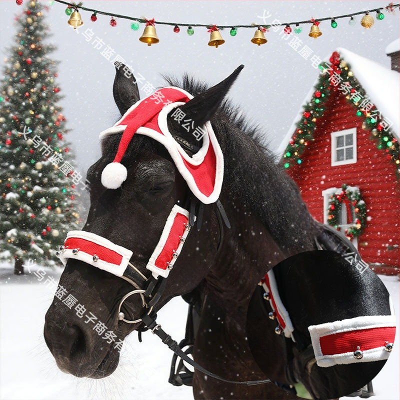 Σετ καπέλο Άγιου Βασίλη για άλογο με μαλλί και κάλυμμα κεφαλής - (Αριθμός προϊόντος: X6; Αντικείμενο: Άλογο; Προέλευση: Zhejiang; Διασυνοριακή εξαγωγή αποκλειστικά: Ναι; Εισαγωγή: Όχι)