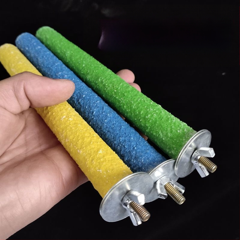 Παιχνίδι παπαγάλου για τρίψιμο νυχιών και ράμφους, με άμμο και κάθετη βάση, μοντέλο #7